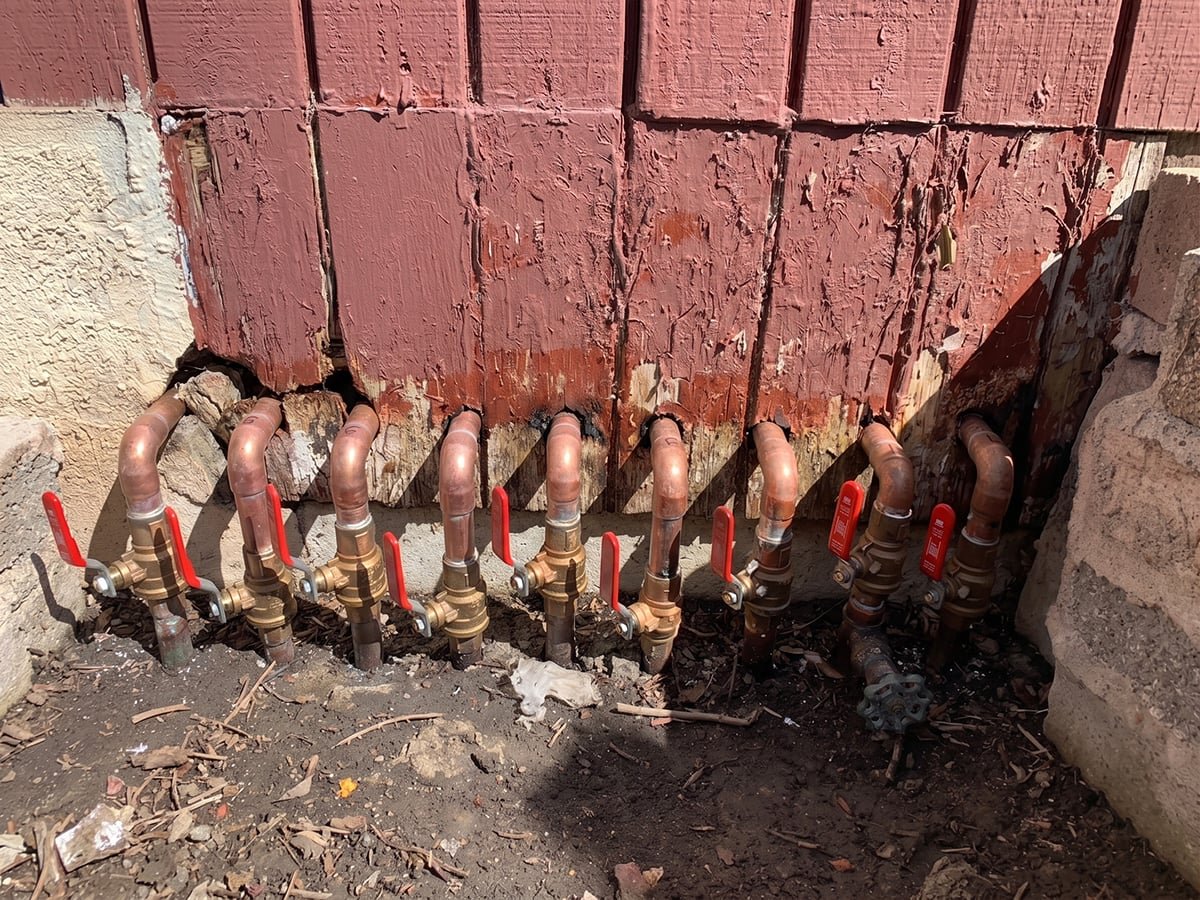 New copper supply stub-outs